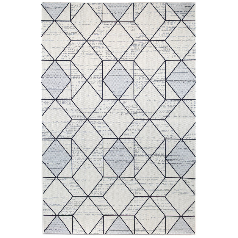 Wrought Studio Anoka Geometric Gray Indoor/Outdoor Area Rug & Reviews